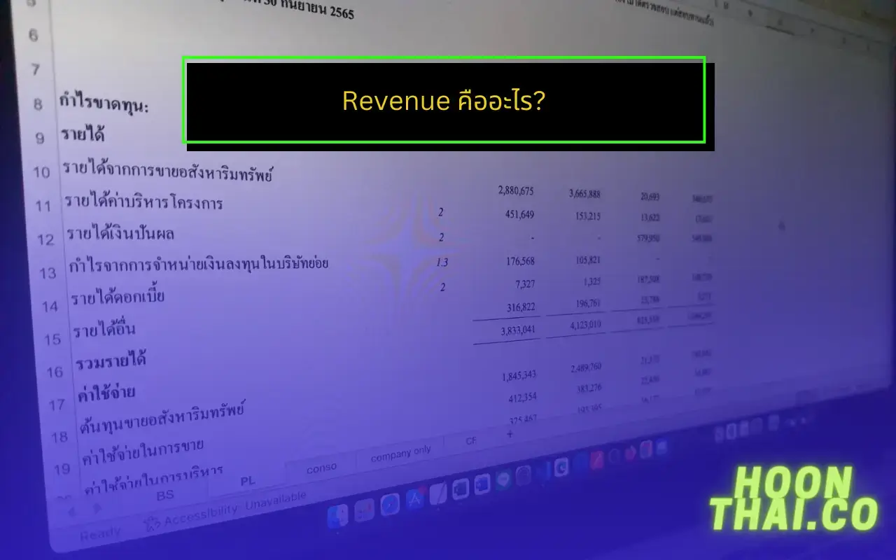 revenue หรือรายได้ คืออะไร
